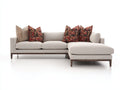 Sofá de esquina de tela beige 280x175x85 cm - Base de madera y diseño moderno con asiento amplio