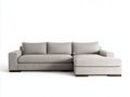Sofá de esquina tapizado - 270 x 180 x 88 cm - beige claro - chaise longue y diseño contemporáneo